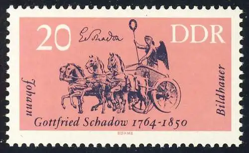 1009 Berühmte Künstler  Schadow 20 Pf **