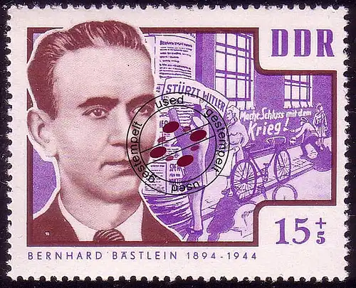 1016 Antifascistes Bâtonnes 15+5 Pf O Tamponné