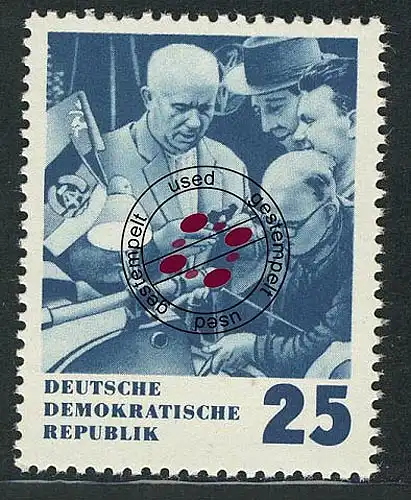 1020 Nikita Khrouchtchev 25 Pf O Tamponné