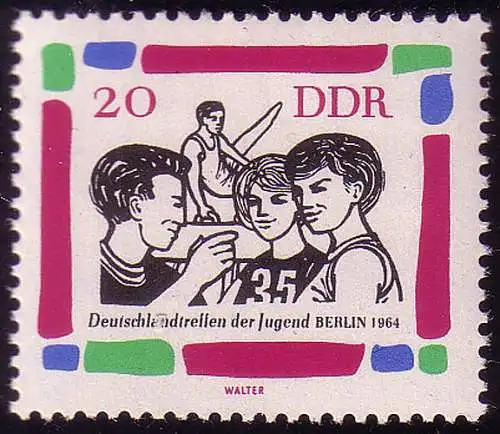 1023 Deutschlandtreffen der Jugend 20 Pf **