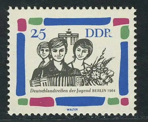 1024 Deutschlandtreffen der Jugend 25 Pf **