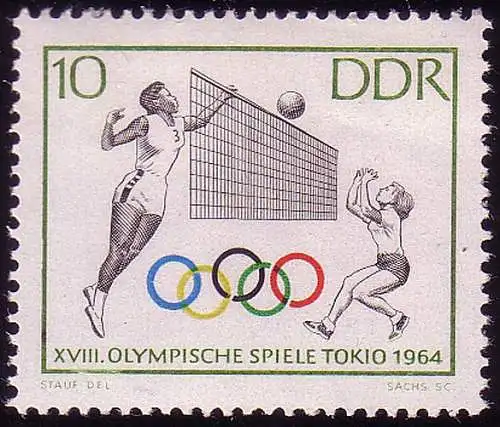 1034 Olymp. Sommerspiele Volleyball 10 Pf **