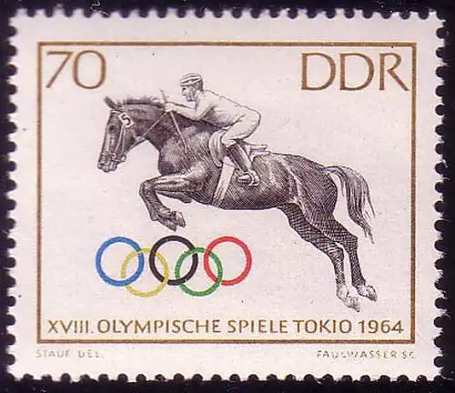 1038 Olymp. Sommerspiele Springreiten 70 Pf **