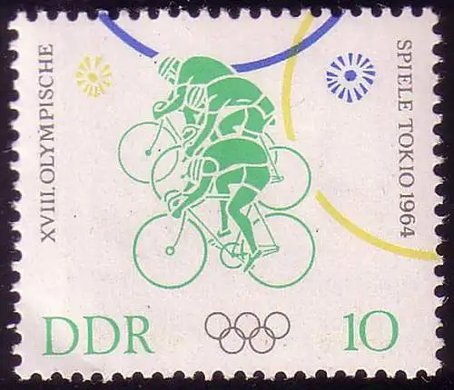 1042 Olymp. Sommerspiele Radrennen 10 Pf **