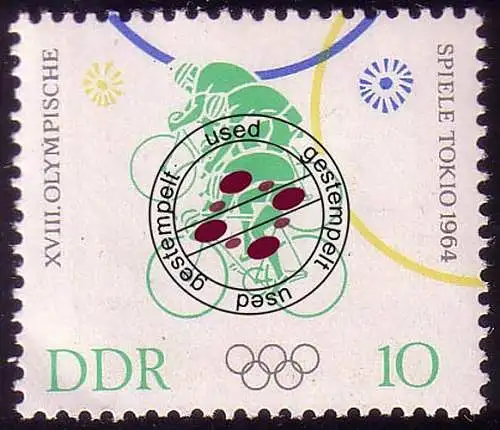 1042 Olymp. Sommerspiele Radrennen 10 Pf O