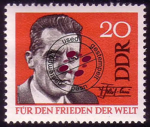 1049 Pour la paix mondiale Joliot-Curie 20 Pf O