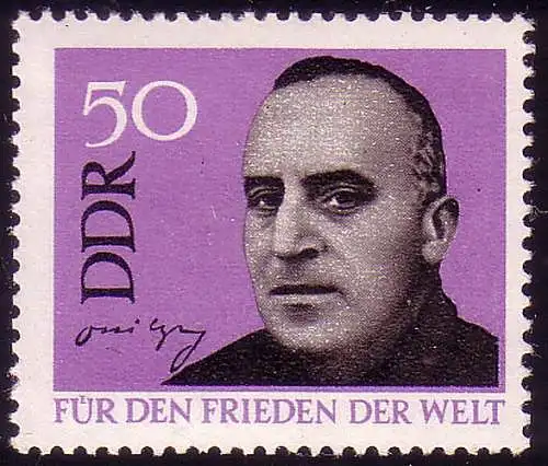 1051  Für den Weltfrieden von Ossietzky 50 Pf, postfrisch **