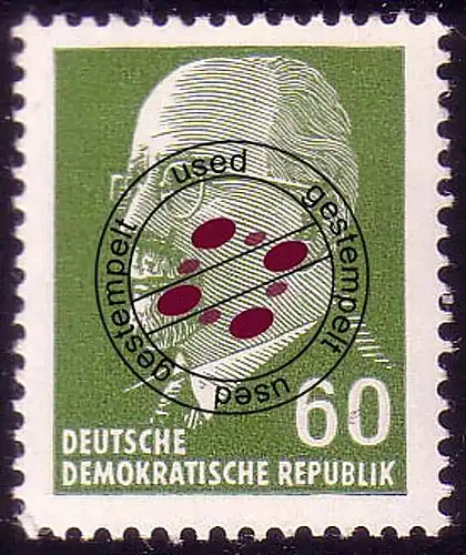 1080 Walter Ulbricht 60 Pf O Tamponné