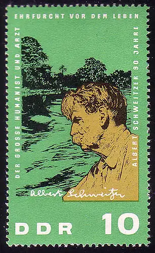 1084 Albert Schweitzer 10 Pf ** frais de port