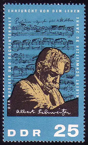 1086 Albert Schweitzer 25 Pf ** frais de port