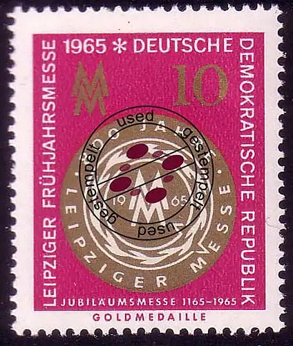 1090 Leipziger Printemps 10 Pf O Tamponné