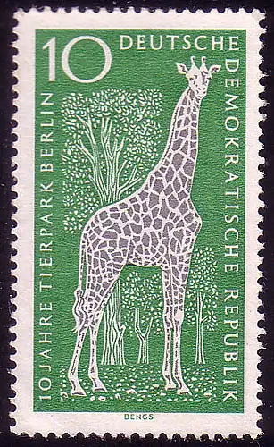 1093 Tierpark Berlin Angola-Giraffe 10 Pf, postfrisch **