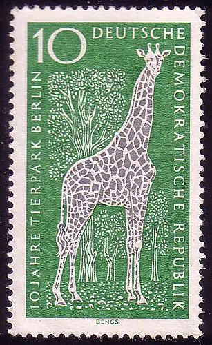 1093 Tierpark Berlin Angola-Giraffe 10 Pf **