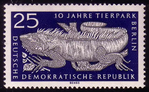 1094 Tierpark Berlin Green Iguan 25 Pf **