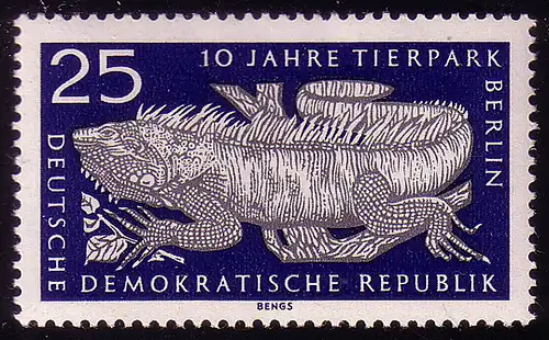 1094 Tierpark Berlin Grüner Leguan 25 Pf **