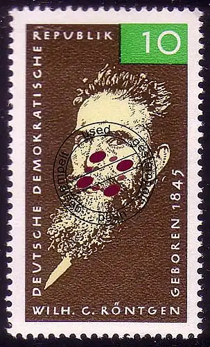 1096 Wilhelm Röntgen 10 Pf O gestempelt