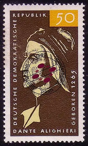 1097 Dante Alighieri 50 Pf O gestempelt