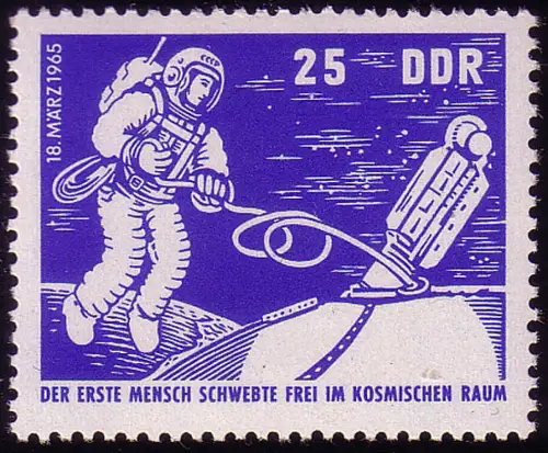 1099 vaisseau spatial Woshod 2, 25 Pf **