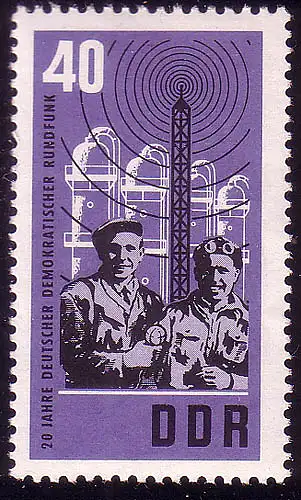 1112 20 ans Radiodiffusion 40 Pf **