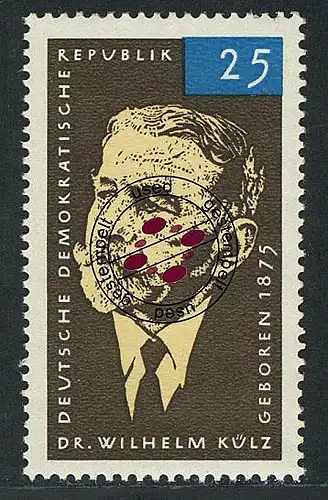 1121 Wilhelm Külz 25 Pf O Tamponné