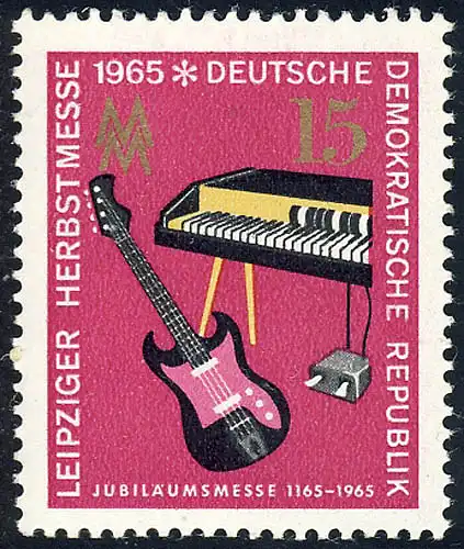 1131 Leipziger Automne Foire Instruments de musique 15 Pf **