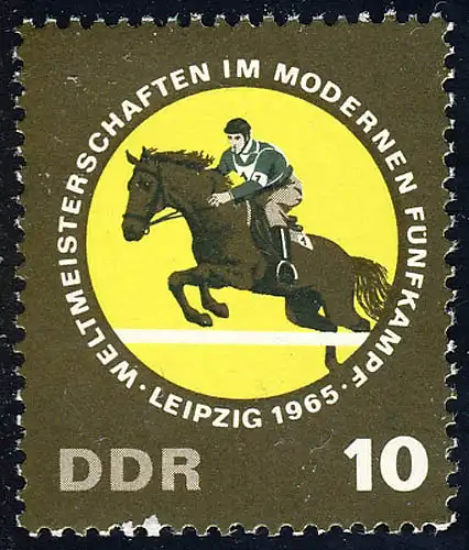 1133 Fünfkampf-WM Springreiten 10 Pf **