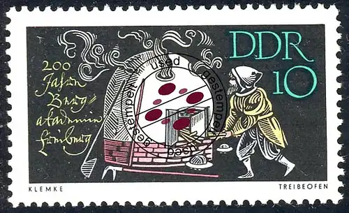 1142 Bergakademie Freiberg Treibofen 10 Pf O gestempelt