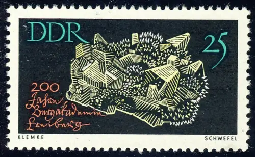 1145 Academie de montagne Freiberg Soufre 25 Pf **