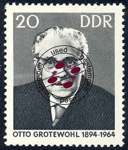 1153 Otto Grotewohl 20 Pf O