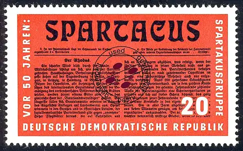 1154 Reichskonferenz Spartakus Bl. 25, 20 Pf O