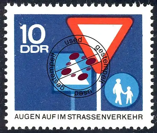 1169 Sécurité routière 10 Pf O Tamponné