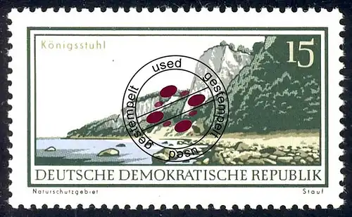 1180 Zones protégées par les paysages Rügen 15 Pf O