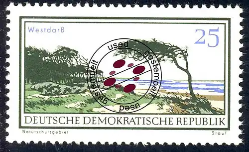 1182 Zones protégées de l'ouest de la Darß 25 Pf O