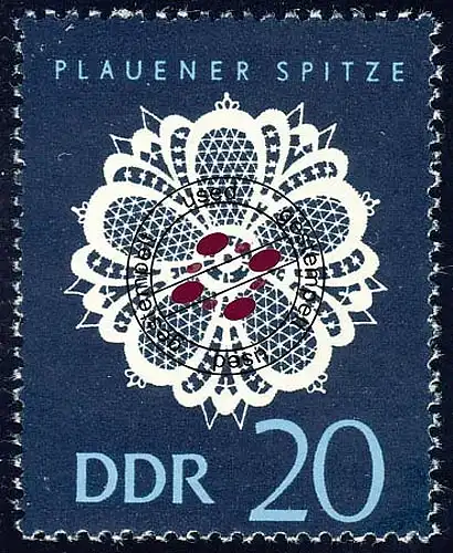 1186 Plauener Spitze 20 Pf O gestempelt