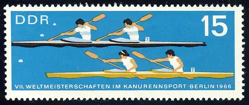 1203 Kanu-WM Kajak-Zweier Frauen 15 Pf ** postfrisch