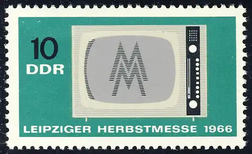1204 Leipziger Automne Foire Télévision 10 Pf **