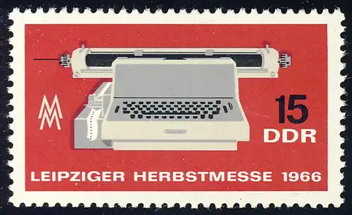 1205 Leipziger Herbstmesse Schreibmaschine 15 Pf **