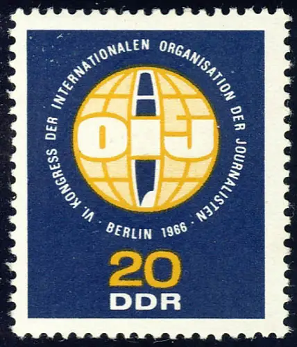 1213 Kongress OIJ Abzeichen 20 Pf **