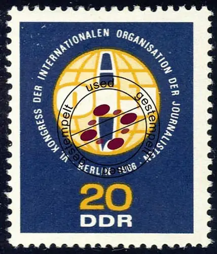 1213 Congrès OIJ insigne 20 Pf O cacheté