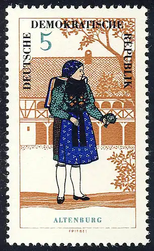 1214 Volkstrachten Altenburg 5 Pf **