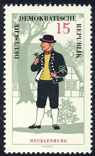 1217 Folkschönen Mecklembourg 15 Pf **