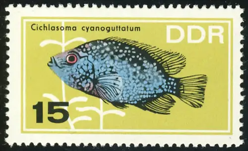 1223 Poissons d'ornement Bar à perle 15 Pf **