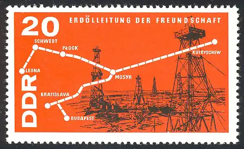 1227 Petrochemie Erdölfeld 20 Pf ** postfrisch