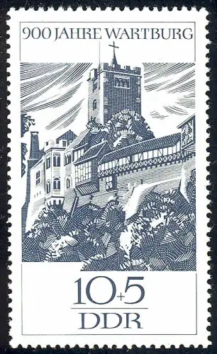 1233 900 Jahre Wartburg 10+5 Pf ** postfrisch