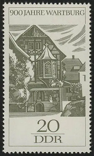 1234 900 Jahre Wartburg 20 Pf ** postfrisch