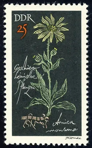 1244 Heimische Pflanzen Bergwohlverleih 25 Pf ** postfrisch