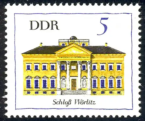 1245 Bauwerke Schloß Wörlitz 5 Pf ** postfrisch