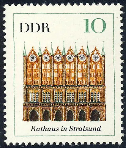 1246 Bâtiments Hôtel de ville Stralsund 10 Pf **