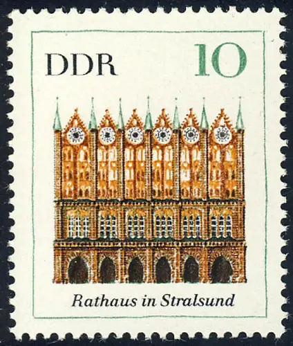 1246 Bauwerke Rathaus Stralsund 10 Pf **