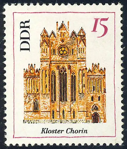 1247 Bauwerke Kloster Chorin 15 Pf ** postfrisch